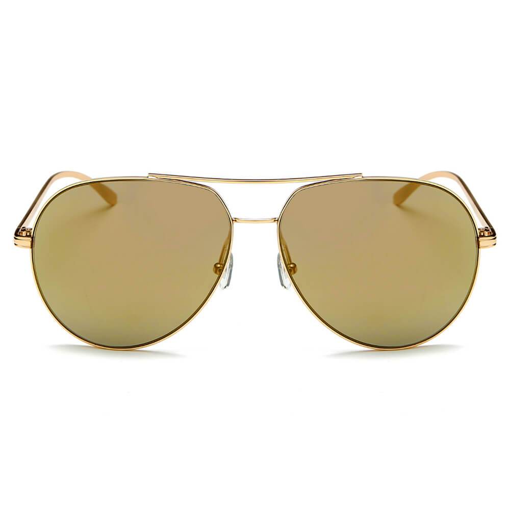 ESTERO | Unisex Oversize Mirrored Lens Aviator Sunglasses